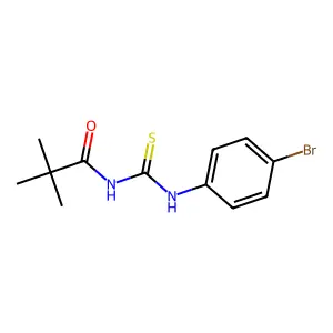 N-[(4-bromophenyl)carbamothioyl]-2,2-dimethylpropanamide structure