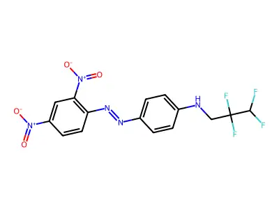 Benzenamine, 4-[2-(2,4-dinitrophenyl)diazenyl]-N-(2,2,3,3-tetrafluoropropyl)- structure