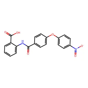 2-{[4-(4-Nitrophenoxy)phenyl]carbonylamino}benzoic acid structure