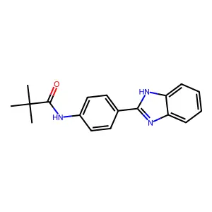 N-[4-(1H-benzimidazol-2-yl)phenyl]-2,2-dimethylpropanamide structure