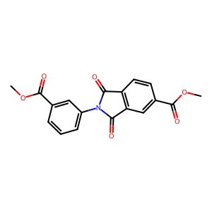 Methyl 2-(3-methoxycarbonylphenyl)-1,3-dioxoisoindole-5-carboxylate structure