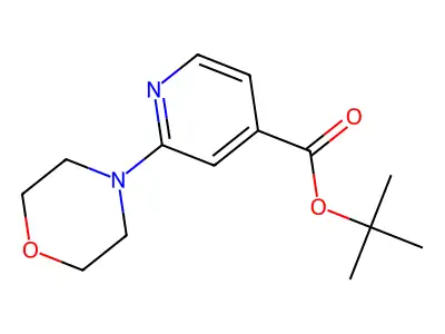 2-(4-Morpholinyl)-pyridine-4-carboxylic acid tert-butyl ester structure