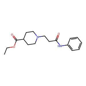 Ethyl 1-[3-oxo-3-(phenylamino)propyl]piperidine-4-carboxylate structure