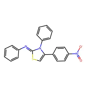 4-(4-nitrophenyl)-N,3-diphenyl-1,3-thiazol-2-imine structure