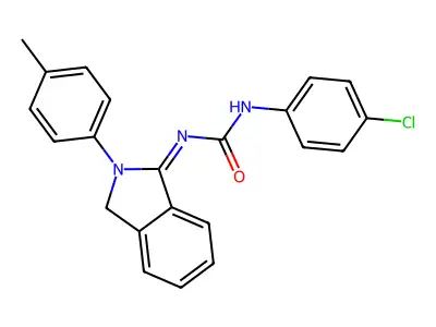 1-(4-chlorophenyl)-3-[2-(4-methylphenyl)-2,3-dihydro-1H-isoindol-1-ylidene]urea structure