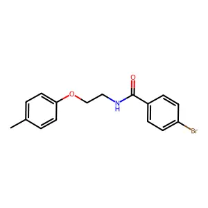 4-溴-N-[2-(4-甲基苯氧基)乙基]苯甲酰胺 structure
