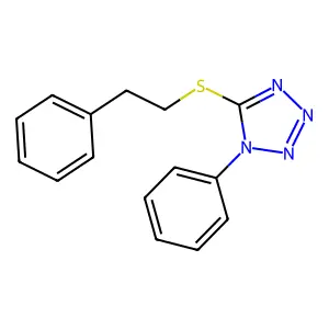 1-Phenyl-5-(2-phenylethylthio)-1,2,3,4-tetraazole structure
