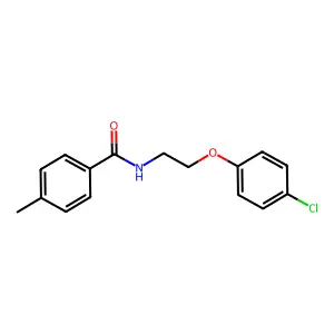 N-[2-(4-chlorophenoxy)ethyl]-4-methylbenzamide structure