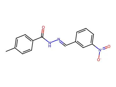 4-methyl-N-[(3-nitrophenyl)methylideneamino]benzamide structure