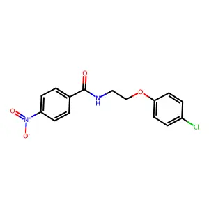 N-[2-(4-chlorophenoxy)ethyl]-4-nitrobenzamide structure