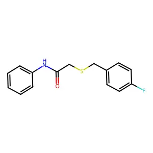 2-[(4-氟苄基)硫基]-N-苯基乙酰胺 structure