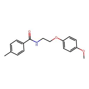 N-[2-(4-methoxyphenoxy)ethyl]-4-methylbenzamide structure