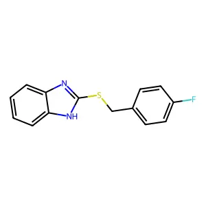 2-[(4-fluorophenyl)methylsulfanyl]-1H-benzimidazole structure