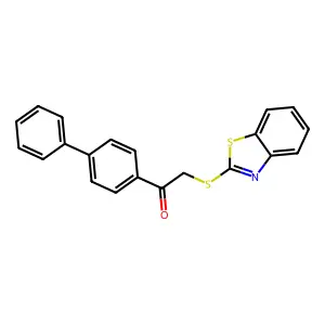 2-(1,3-Benzothiazol-2-ylsulfanyl)-1-(4-phenylphenyl)ethanone structure