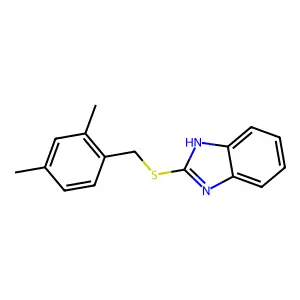 2-[(2,4-dimethylbenzyl)thio]-1H-benzimidazole structure
