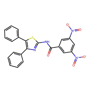 N-(4,5-diphenyl-1,3-thiazol-2-yl)-3,5-dinitrobenzamide structure