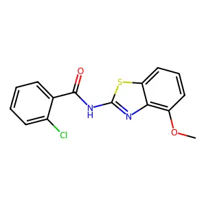 2-chloro-N-(4-methoxy-1,3-benzothiazol-2-yl)benzamide structure