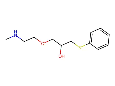 1-[2-(Methylamino)ethoxy]-3-phenylsulfanylpropan-2-ol structure
