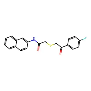 2-((2-(4-Fluorophenyl)-2-oxoethyl)thio)-N-2-naphthalenylacetamide structure