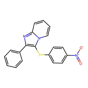 3-((4-Nitrophenyl)thio)-2-phenylimidazo[1,2-a]pyridine structure