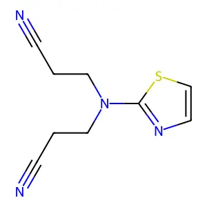 3-[(2-Cyanoethyl)(1,3-thiazol-2-yl)amino]propanenitrile structure