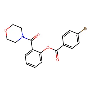 2-(Morpholin-4-ylcarbonyl)phenyl 4-bromobenzoate structure