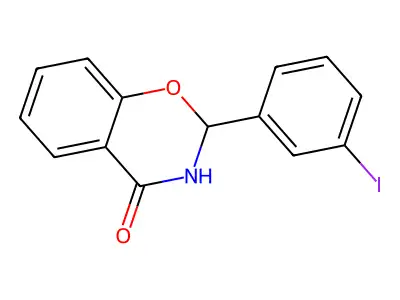 2-(3-Iodophenyl)-2,3-dihydro-1,3-benzoxazin-4-one structure
