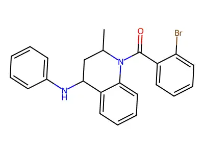 (2-bromophenyl)[2-methyl-4-(phenylamino)-3,4-dihydroquinolin-1(2H)-yl]methanone structure