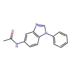 N-(1-phenylbenzimidazol-5-yl)acetamide structure