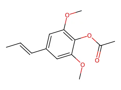 Phenol, 2,6-dimethoxy-4-(1-propen-1-yl)-, 1-acetate structure