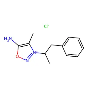 5-Amino-4-methyl-3-(1-phenylpropan-2-yl)-3H-1,2,3-oxadiazol-1-ium chloride structure