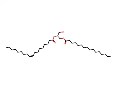 [(2S)-1-hexadecanoyloxy-3-hydroxypropan-2-yl] octadec-9-enoate structure