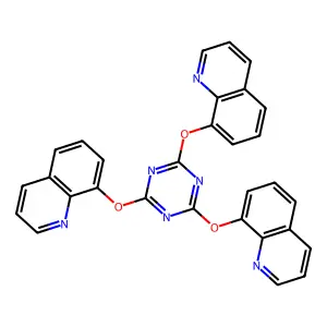 8-[[4,6-Di(quinolin-8-yloxy)-1,3,5-triazin-2-yl]oxy]quinoline structure
