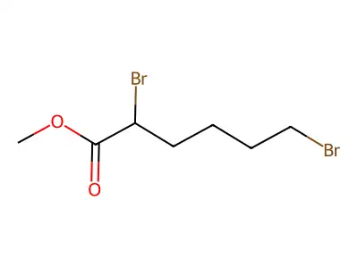 Methyl 2,6-dibromohexanoate structure