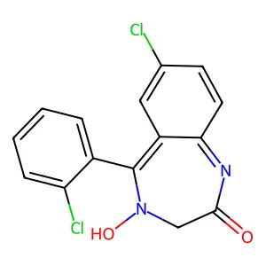 7-Chloro-5-(2-chlorophenyl)-1,3-dihydro-2H-1,4-benzodiazepin-2-one 4-Oxide structure
