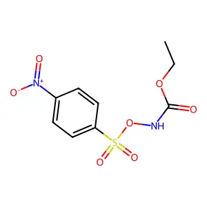 Ethyl {[(4-nitrophenyl)sulfonyl]oxy}carbamate structure