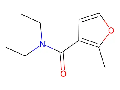 N,N-diethyl-2-methylfuran-3-carboxamide structure
