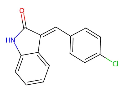 3-[(4-chlorophenyl)methylidene]-1H-indol-2-one structure