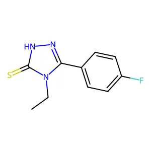 4-ethyl-5-(4-fluorophenyl)-2,4-dihydro-3H-1,2,4-triazole-3-thione structure