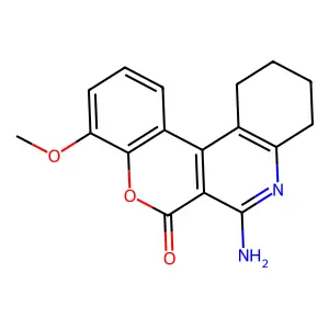7-amino-4-methoxy-9,10,11,12-tetrahydro-6H-chromeno[3,4-c]quinolin-6-one structure