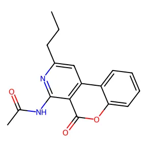 N-(5-oxo-2-propylchromeno[3,4-c]pyridin-4-yl)acetamide structure