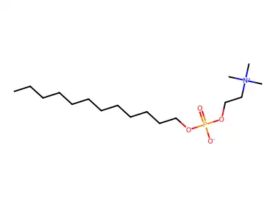 2-[Dodecoxy(hydroxy)phosphoryl]oxyethyl-trimethylazanium structure