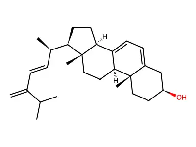 Ergosta-5,7,22,24(28)-tetraen-3beta-ol structure