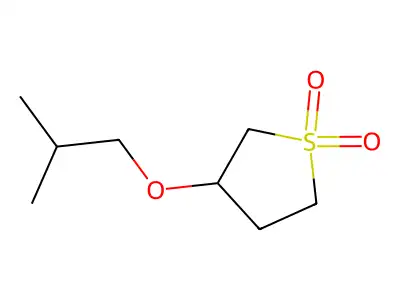 Thiophene, tetrahydro-3-(2-methylpropoxy)-, 1,1-dioxide structure