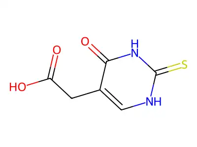 (4-Oxo-2-thioxo-1,2,3,4-tetrahydropyrimidin-5-yl)acetic acid structure