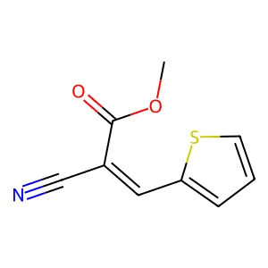 Methyl (2E)-2-cyano-3-(2-thienyl)-2-propenoate structure