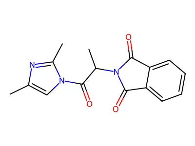 2-[2-(2,4-Dimethyl-imidazol-1-yl)-1-methyl-2-oxo-ethyl]-isoindole-1,3-dione structure