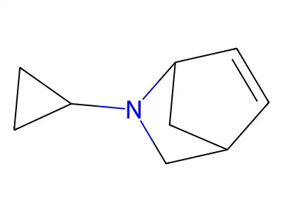 2-Cyclopropyl-2-azabicyclo[2.2.1]hept-5-ene structure