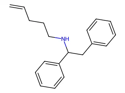N-(1,2-diphenylethyl)pent-4-en-1-amine structure