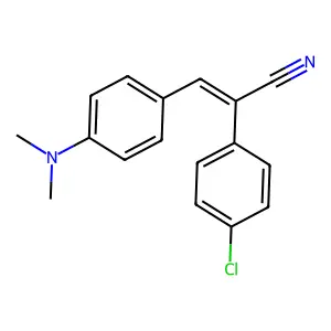 2-(4-Chlorophenyl)-3-[4-(dimethylamino)phenyl]prop-2-enenitrile structure